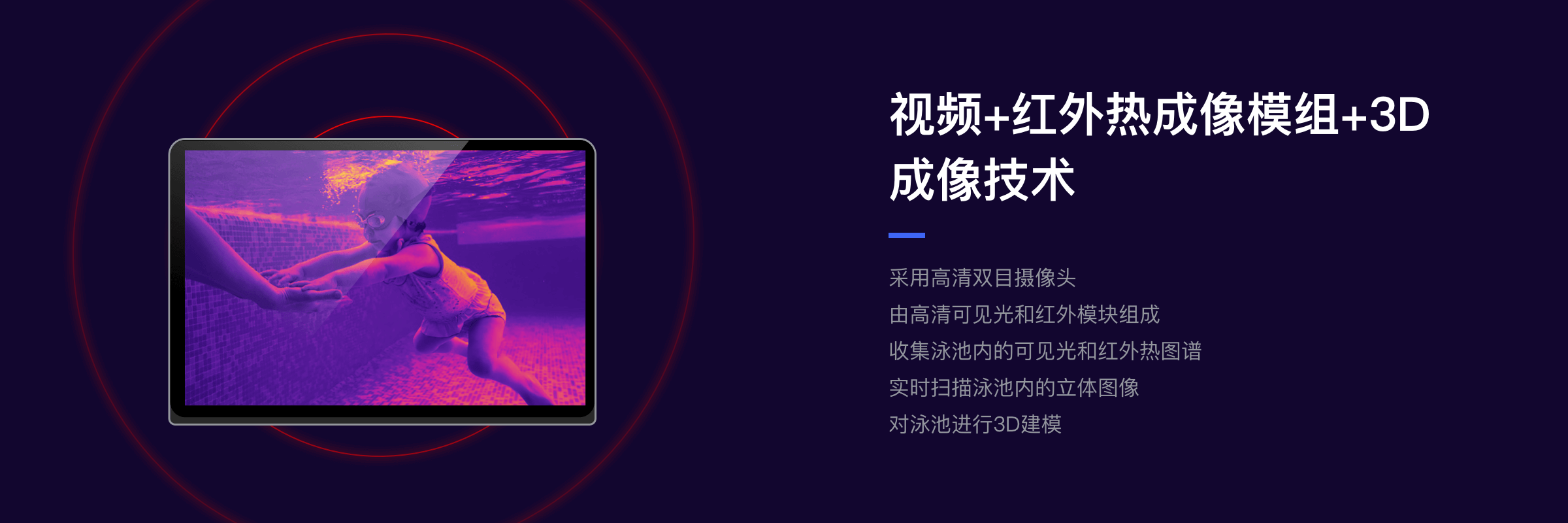 视频+红外热成像模组+3D成像技术